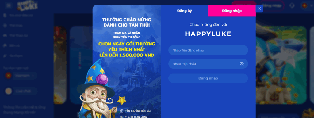Cung cấp thông tin đầy đủ, chính xác để đăng nhập HappyLuke